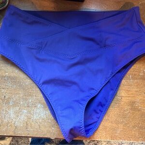 High waisted crossover bikini bottoms